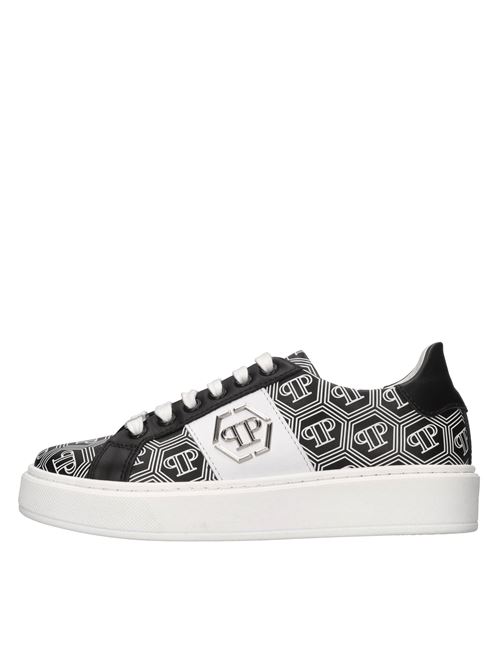 Sneakers in pelle PHILIPP PLEIN | 80019 GINEVRANERO-BIANCO